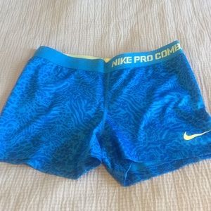 Nike pro combat dri fit athletic shorts